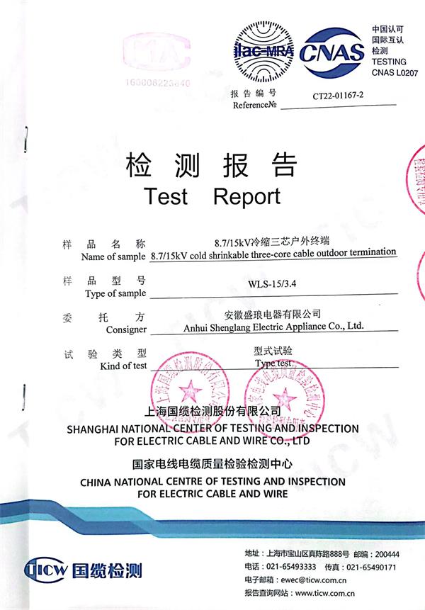 產(chǎn)品檢測報告1